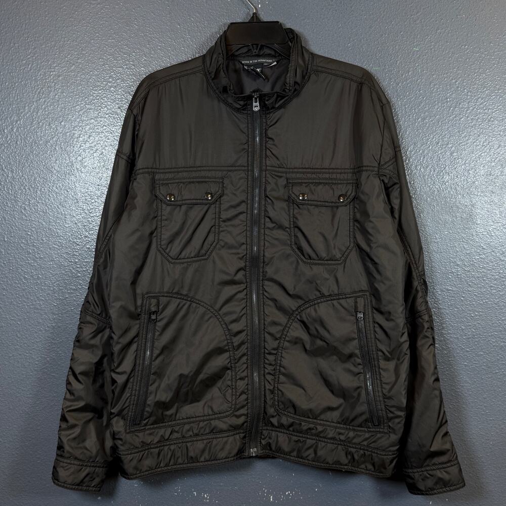 Kuhl L men’s gray light down jacket outdoor hiking